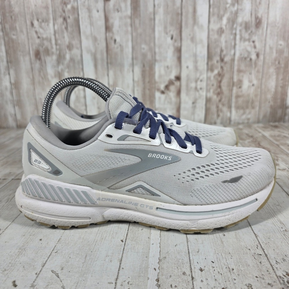 Brooks Adrenaline GTS 23 Womens Running Shoes Grey Blue 1203811B104 Size 7.5